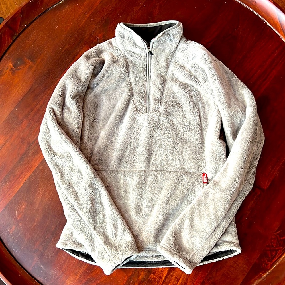 The North Face gray quarter zip sweatshirt